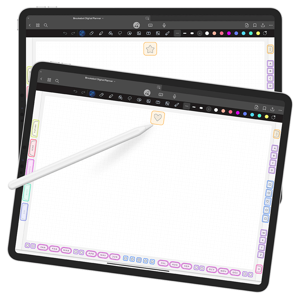 Jan 2024 Dec 2024 Bookmark Links Digital Planner iPad Goodnotes Calendar