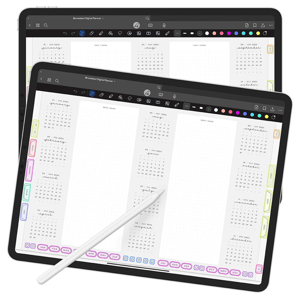 Jan 2024 Dec 2024 Future Log Links Digital Planner iPad Goodnotes Calendar