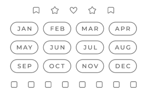 Jan 2024 Dec 2024 Navigation Bar Months Bookmarks Sections Digital Planner iPad Goodnotes Calendar