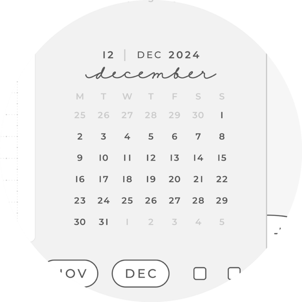 Jan 2024 Dec 2024 Zoom Future Log December Bookmark Digital Planner iPad Goodnotes Calendar