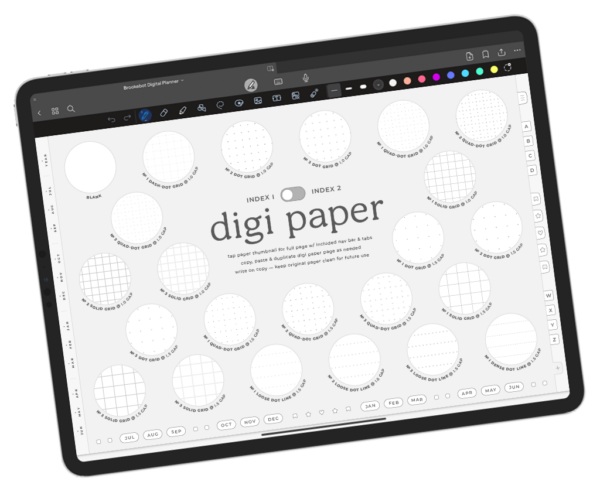 Jul 2024 Jun 2025 Digi Paper Index 01 Digital Planner iPad Goodnotes Calendar
