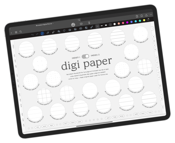 Jul 2024 Jun 2025 Digi Paper Index 02 Digital Planner iPad Goodnotes Calendar