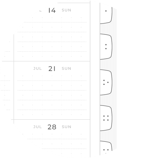 Jul 2024 Jun 2025 Zoom Month Tab Buttons Digital Planner iPad Goodnotes Calendar